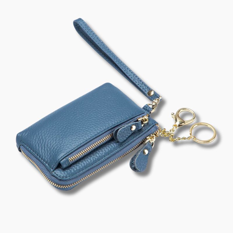 Porte carte monnaie femme cuir naturel - Main Image