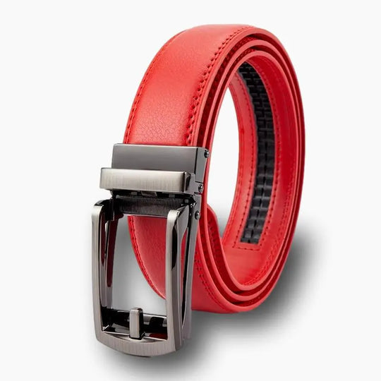 Ceinture cuir homme rouge L'artisan Cuir