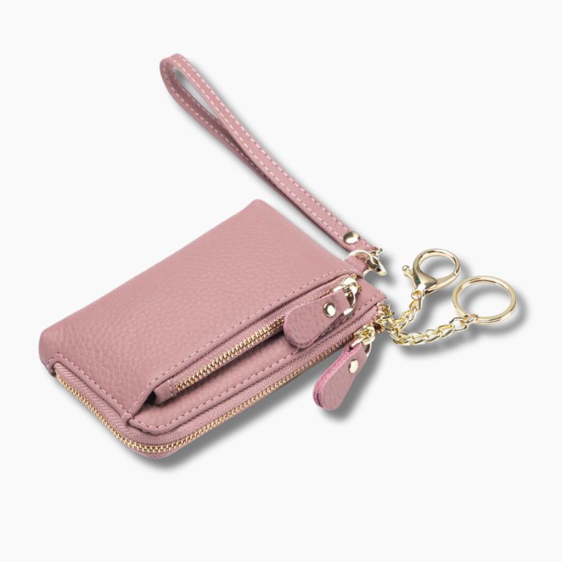 Porte carte monnaie femme cuir naturel