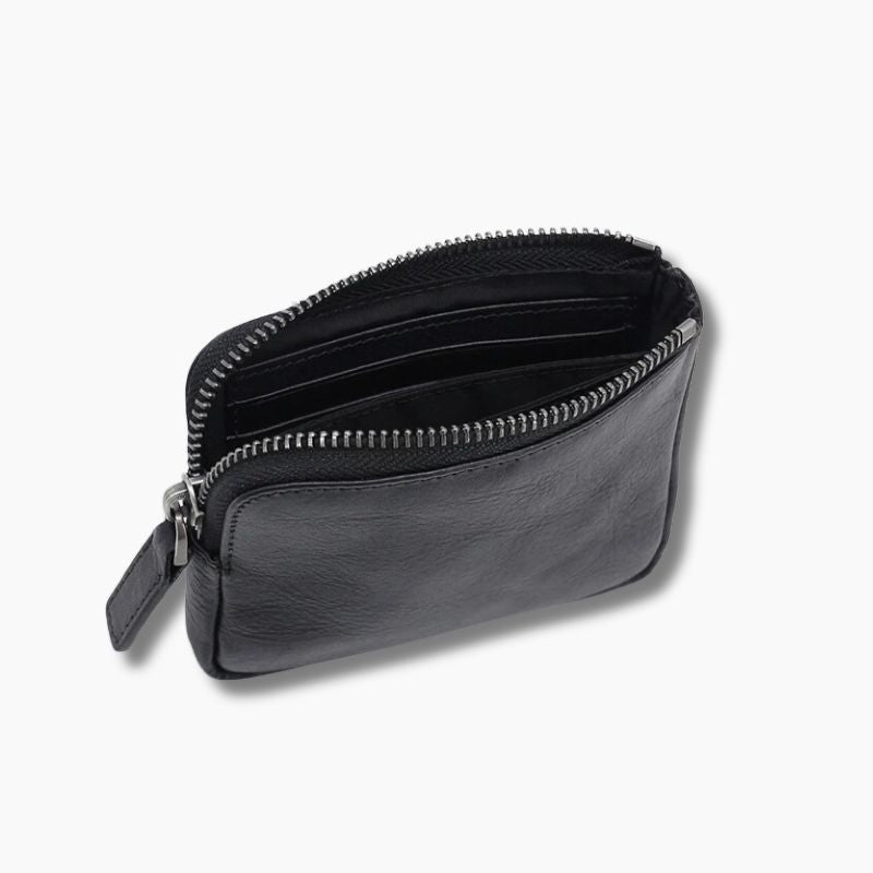 Porte monnaie cuir noir homme L'artisan Cuir