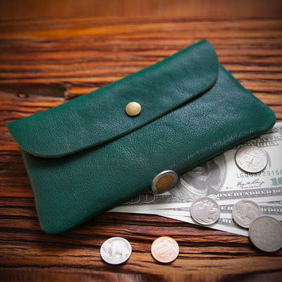 Portefeuille femme cuir vert L'artisan Cuir
