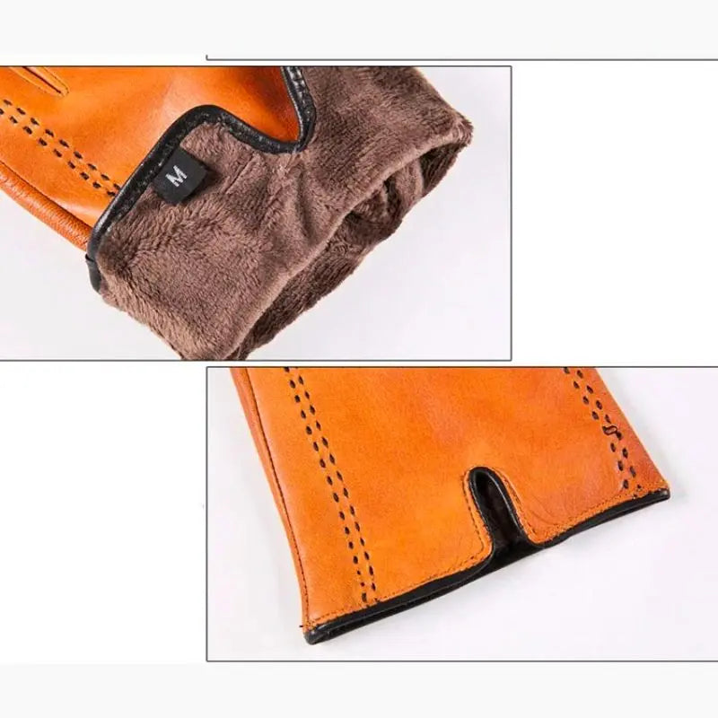 Gant en cuir Orange L'artisan Cuir