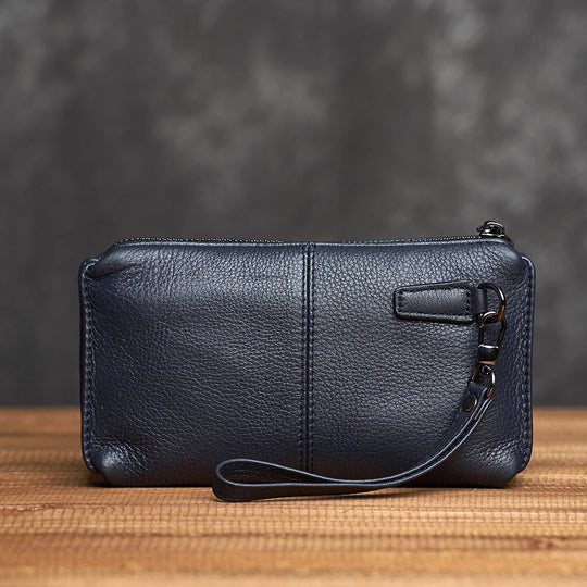 Petite Pochette Cuir Homme – Cuir de Vachette Lisse, Dragonne Amovible L'artisan Cuir