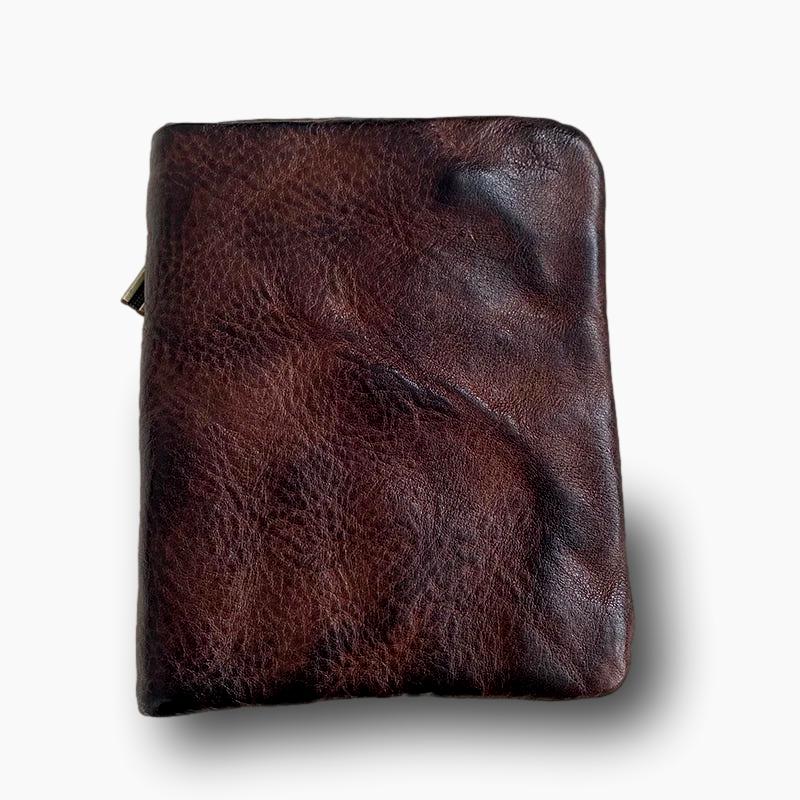 Portefeuille homme cuir marron vielli L'artisan Cuir