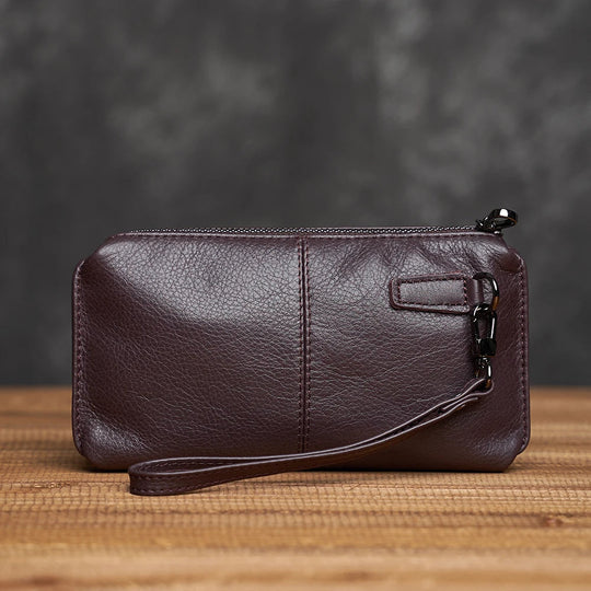 Petite Pochette Cuir Homme – Cuir de Vachette Lisse, Dragonne Amovible L'artisan Cuir