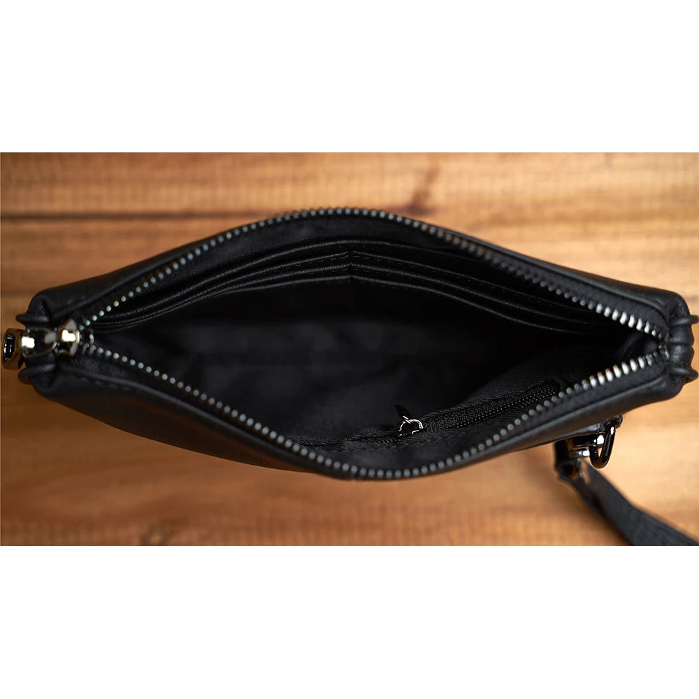 Petite Pochette Cuir Homme – Cuir de Vachette Lisse, Dragonne Amovible L'artisan Cuir