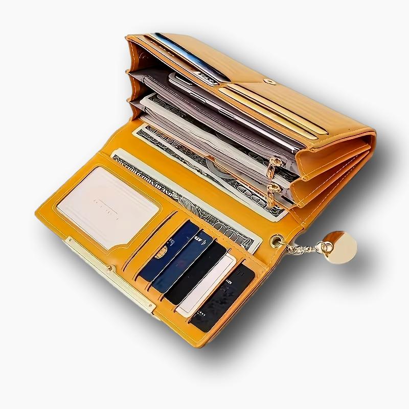 Porte monnaie femme cuir jaune L'artisan Cuir