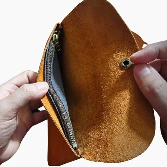 Portefeuille femme cuir cognac L'artisan Cuir