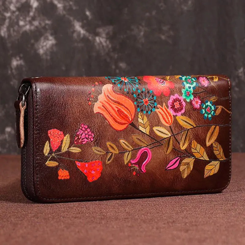 Portefeuille femme cuir coloré L'artisan Cuir