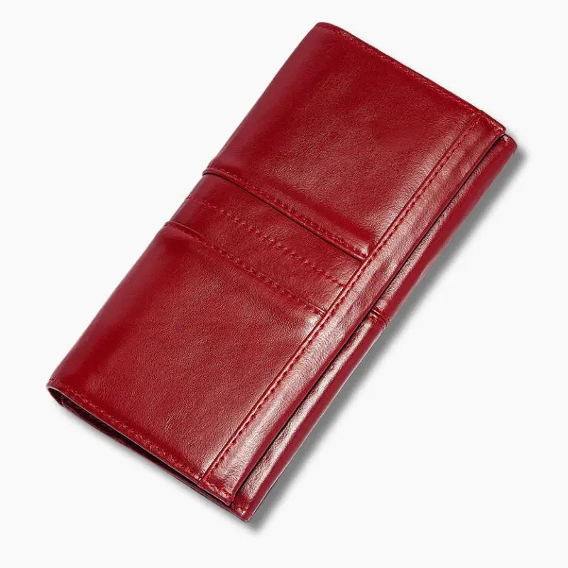 Portefeuille femme rouge cuir L'artisan Cuir