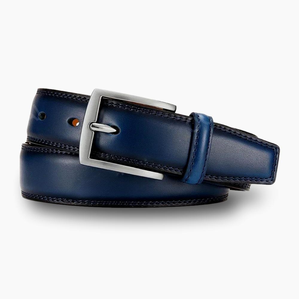 Ceinture cuir homme bleu L'artisan Cuir