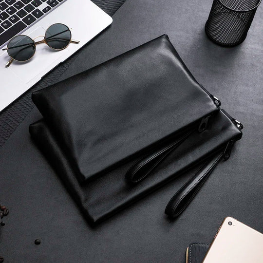Pochette Enveloppe Cuir Souple Homme Noire L'artisan Cuir