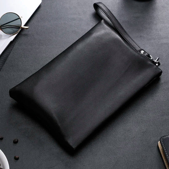 Pochette Enveloppe Cuir Souple Homme Noire L'artisan Cuir
