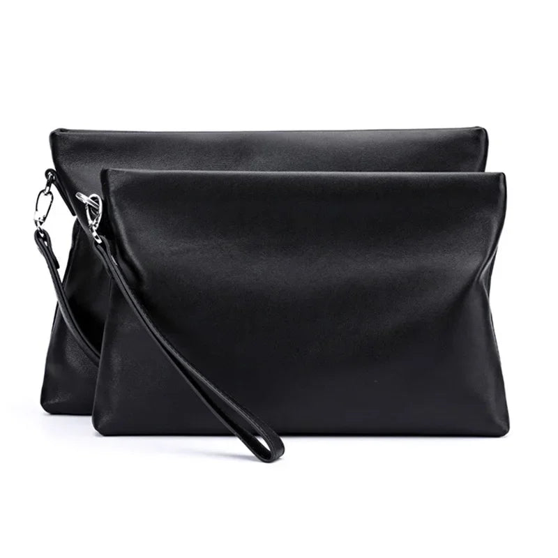 Pochette Enveloppe Cuir Souple Homme Noire L'artisan Cuir
