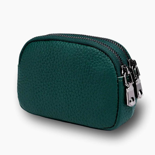 Porte-monnaie femme cuir vert L'artisan Cuir