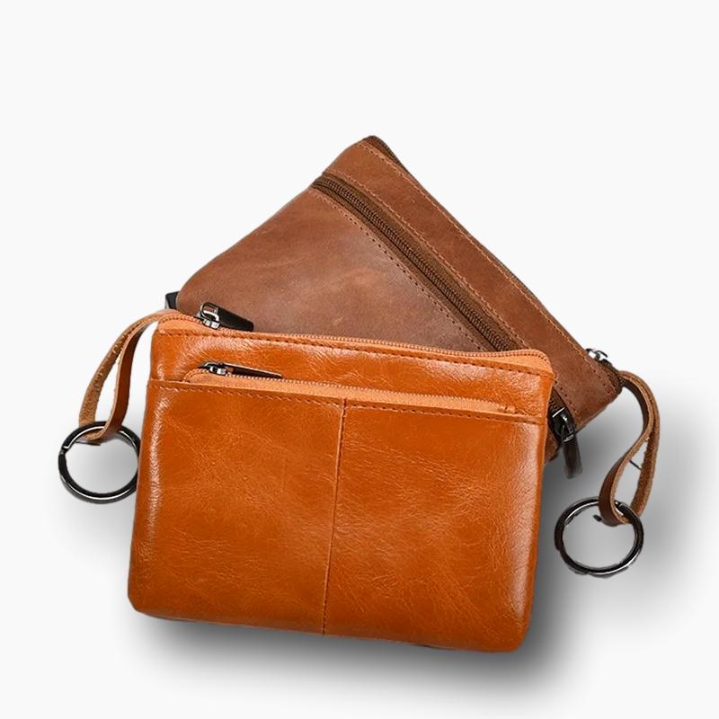 Porte monnaie femme cuir Marron L'artisan Cuir