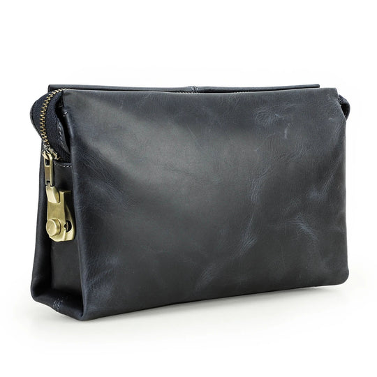 Pochette Cuir Homme Marron Foncé – Zippée avec Serrure à Code L'artisan Cuir
