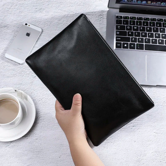 Pochette Enveloppe Cuir Souple Homme Noire L'artisan Cuir