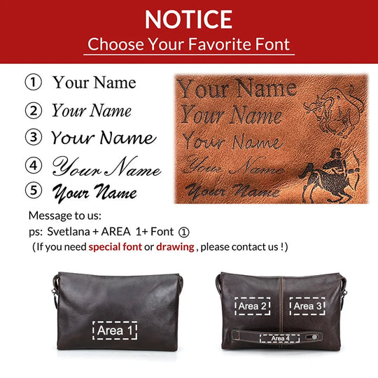 Pochette Cuir Homme Marron Foncé – Zippée avec Serrure à Code L'artisan Cuir