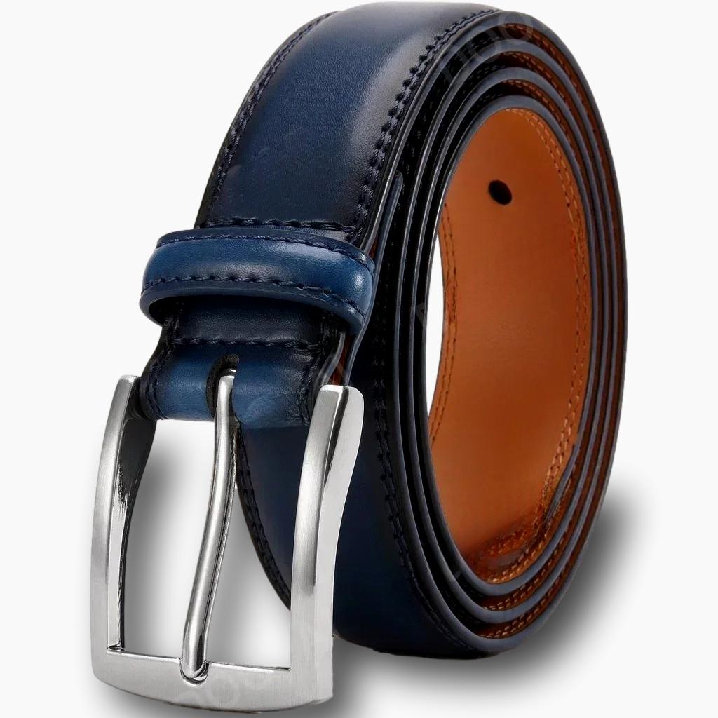 Ceinture cuir homme bleu L'artisan Cuir