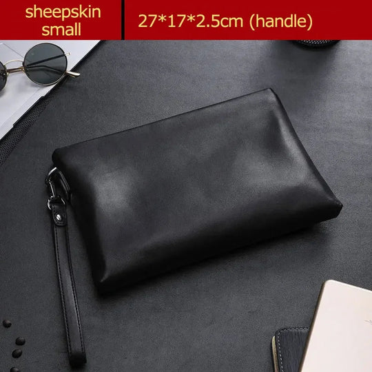 Pochette Enveloppe Cuir Souple Homme Noire L'artisan Cuir