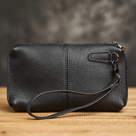 Petite Pochette Cuir Homme – Cuir de Vachette Lisse, Dragonne Amovible L'artisan Cuir