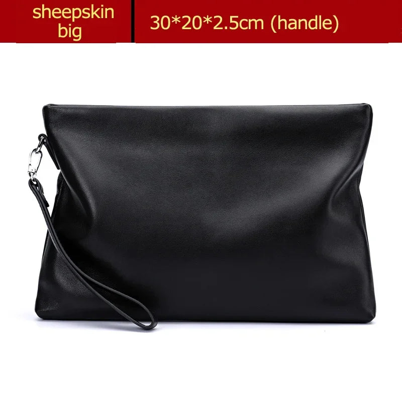 Pochette Enveloppe Cuir Souple Homme Noire L'artisan Cuir