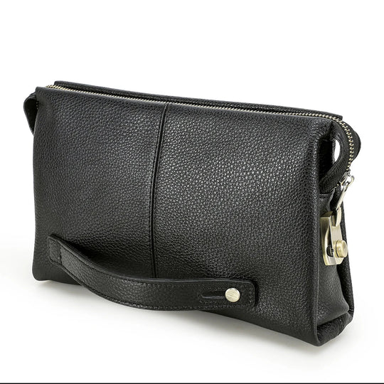 Pochette Cuir Homme Marron Foncé – Zippée avec Serrure à Code L'artisan Cuir