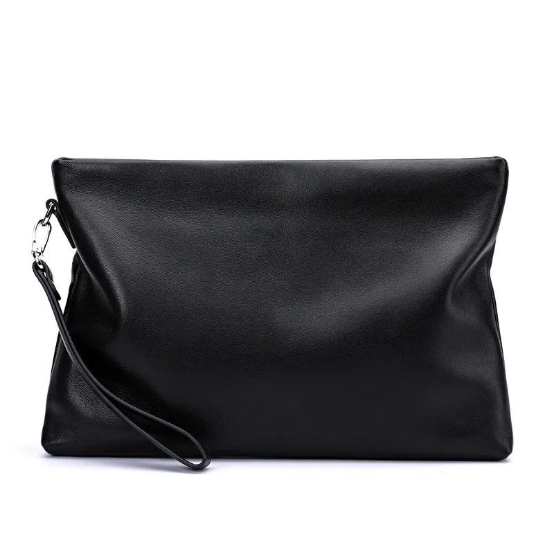 Pochette Enveloppe Cuir Souple Homme Noire L'artisan Cuir