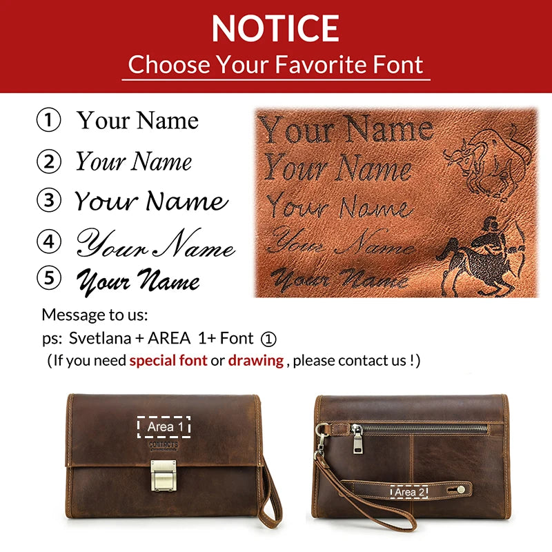 Pochette Cuir Homme à Rabat avec Fermoir Laiton – Style Cartable Vintage L'artisan Cuir