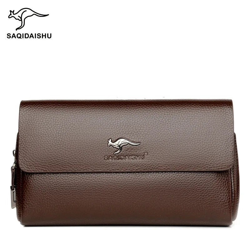 Pochette Homme Noire à Rabat – Effet Grainé, Multi-Poches avec Porte-Clés L'artisan Cuir