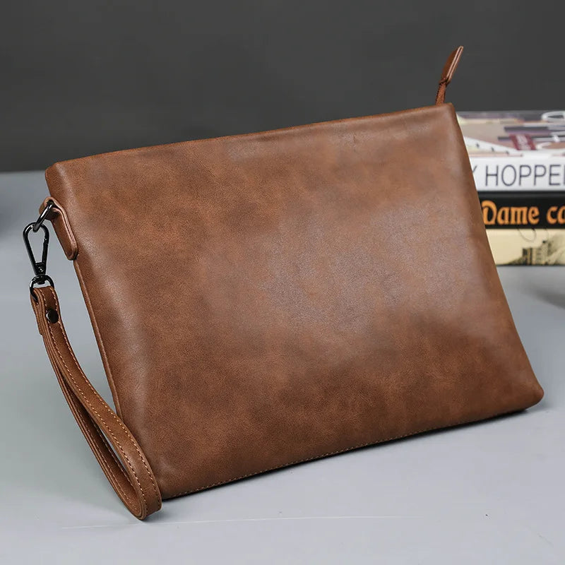 Pochette Tablette Homme Camel Effet Vieilli L'artisan Cuir