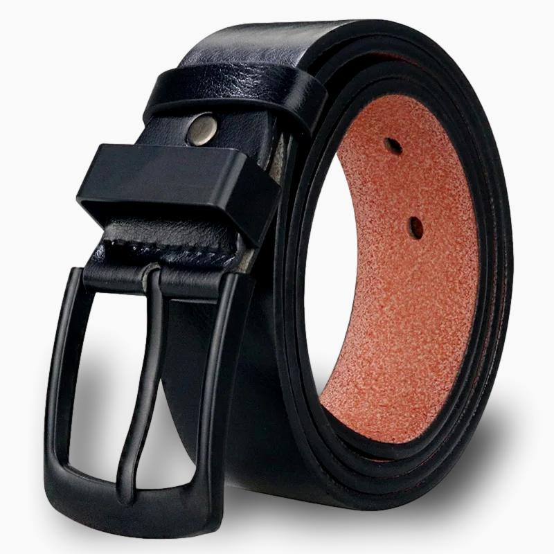 Ceinture en cuir noir homme L'artisan Cuir