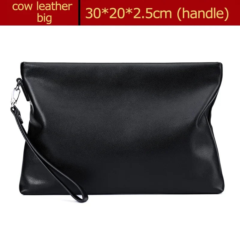 Pochette Enveloppe Cuir Souple Homme Noire L'artisan Cuir