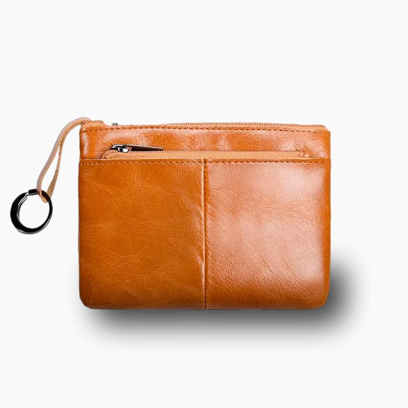 Porte monnaie femme cuir Marron L'artisan Cuir