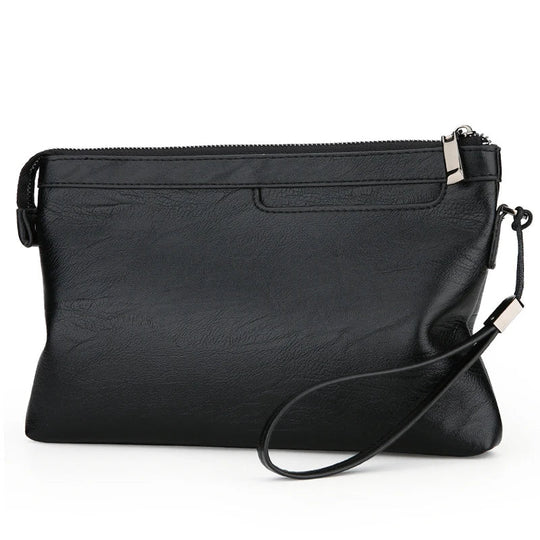 Pochette Homme Plate Marron Foncé – Zippée, Multi-Poches L'artisan Cuir