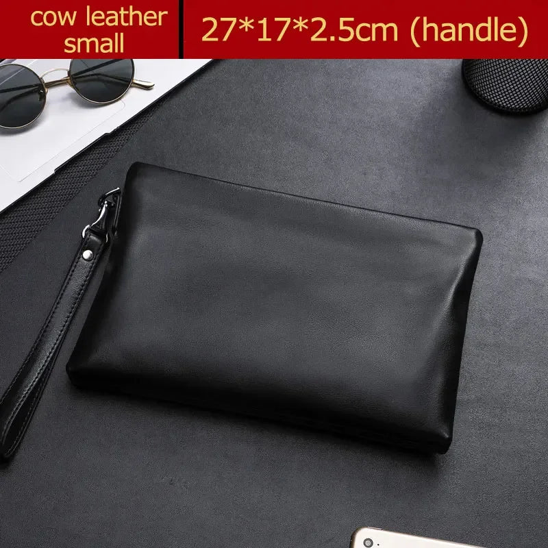 Pochette Enveloppe Cuir Souple Homme Noire L'artisan Cuir