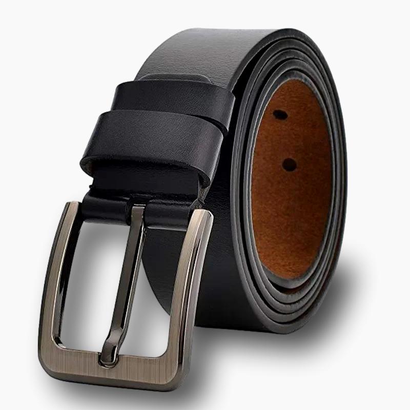 Ceinture cuir homme noire costume L'artisan Cuir