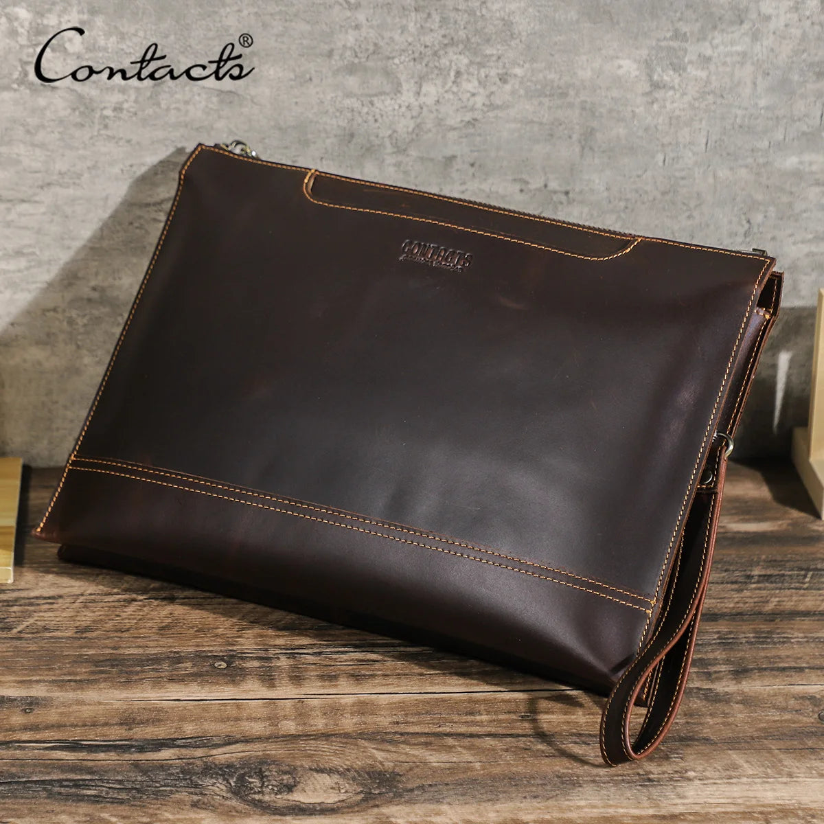Pochette Porte-Documents Cuir Homme Marron L'artisan Cuir